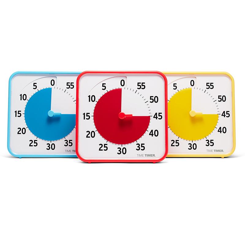 Original 8" Timer - Learning Center Classroom Set, Primary Colors, Set of 3. Picture 2