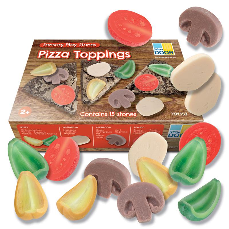 Sensory Play Stones, Pizza Toppings. Picture 2