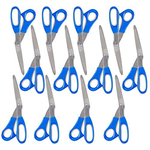 Stainless Steel Shears, 8.5" Bent, Pack of 12. Picture 1