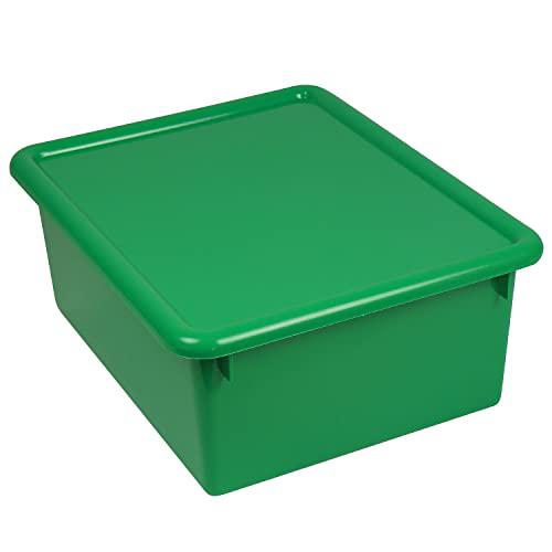 Stowaway 5" Letter Box with Lid, Green, Pack of 2. Picture 2