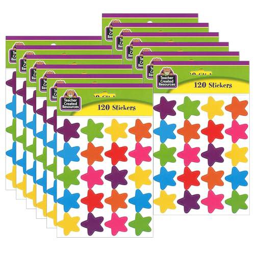 Bright Stars Stickers (die cut star shape), 120 Per Pack, 12 Packs. Picture 1