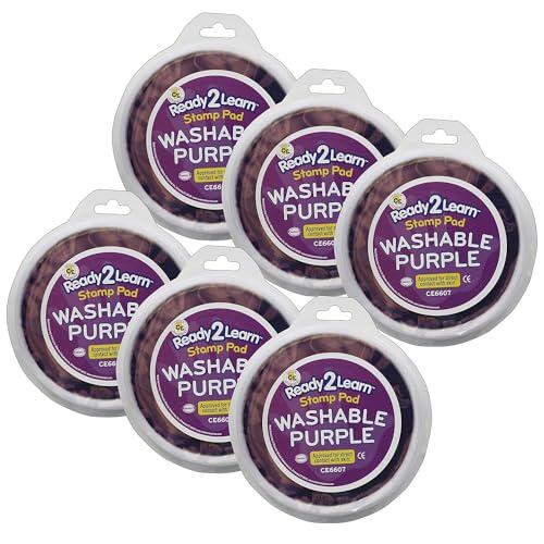 Jumbo Circular Washable Stamp Pad - Purple - 5.75" dia. - Pack of 6. Picture 1