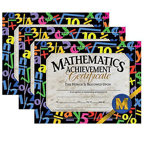 Mathematics Achievement Certificate, 30 Per Pack, 3 Packs. Picture 1