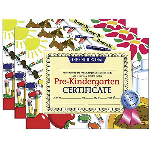 Pre-Kindergarten Certificate, 8.5" x 11", 30 Per Pack, 3 Packs. Picture 1