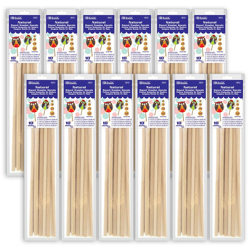 Dowel Rods 1/4X12-10/Pkg