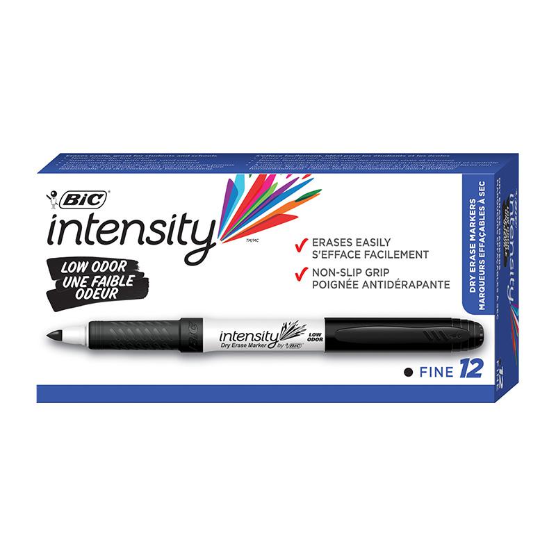 Intensity Low Odor Dry Erase Markers, Erase Markers (6.34 mm), 12-Count Pack. Picture 1