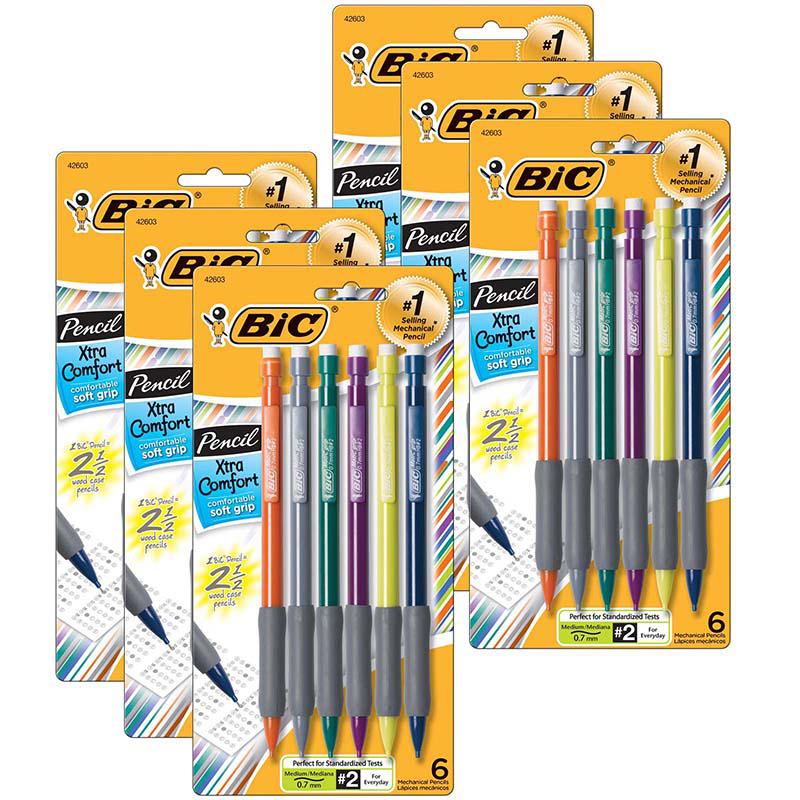 Matic Grip Mechanical Pencils, 0.7mm, 5 Per Pack, 6 Packs. The main picture.