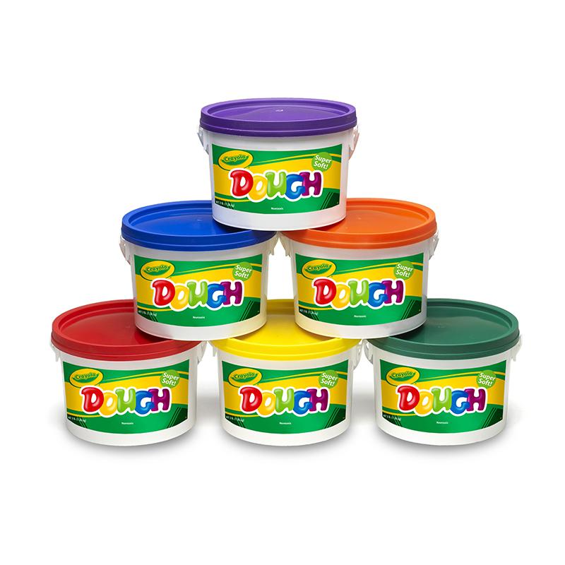 CRAYOLA DOUGH SET OF 6 TUBS RED ORANGE GREEN YELLOW PURPLE BLUE. The main picture.