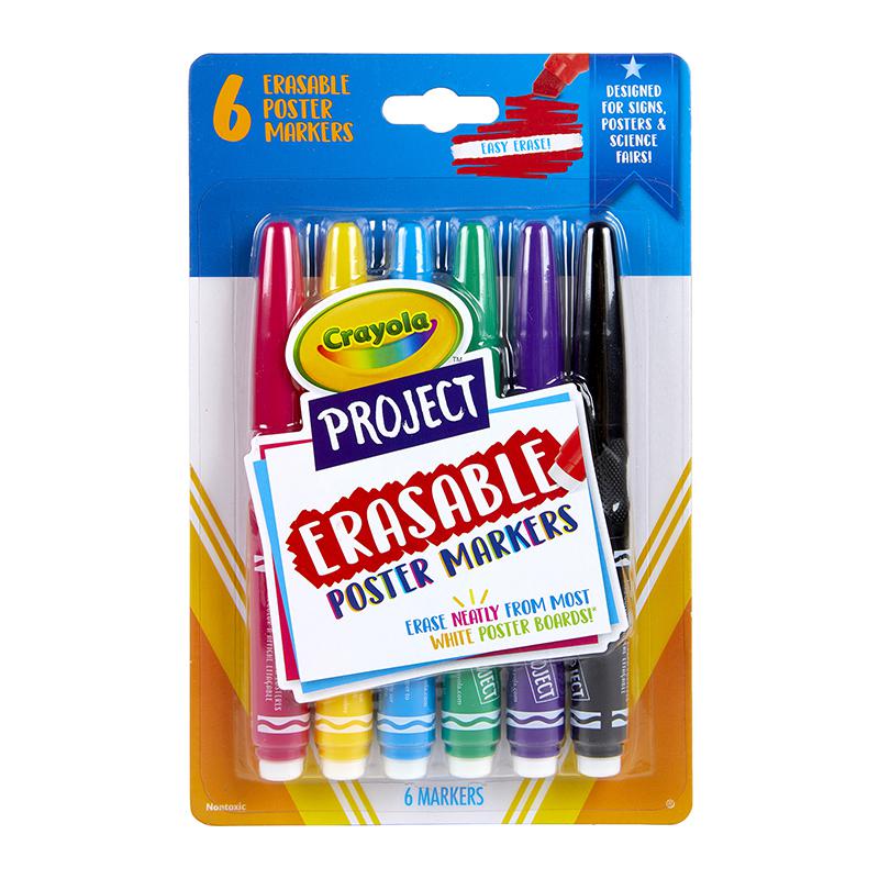 Project Erasable Poster Markers, Pack of 6. Picture 1