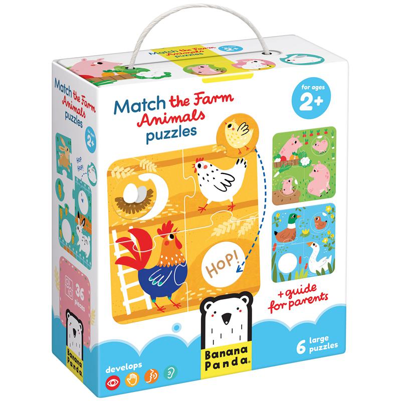 Match the Farm Animals Puzzles, Age 2+. Picture 1