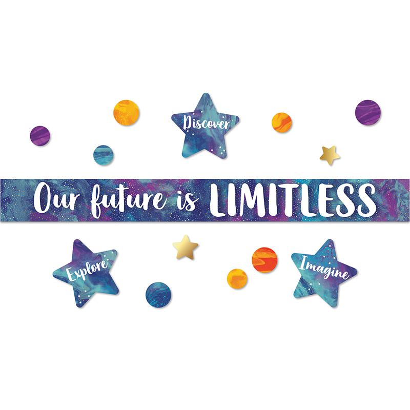 Galaxy Our Future is Limitless Bulletin Board Set, 28 Pieces. Picture 1