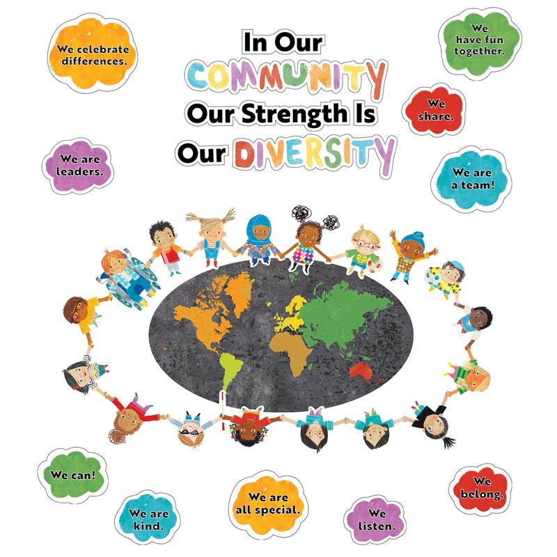 All Are Welcome Our Strength Is Our Diversity Bulletin Board Set. Picture 1