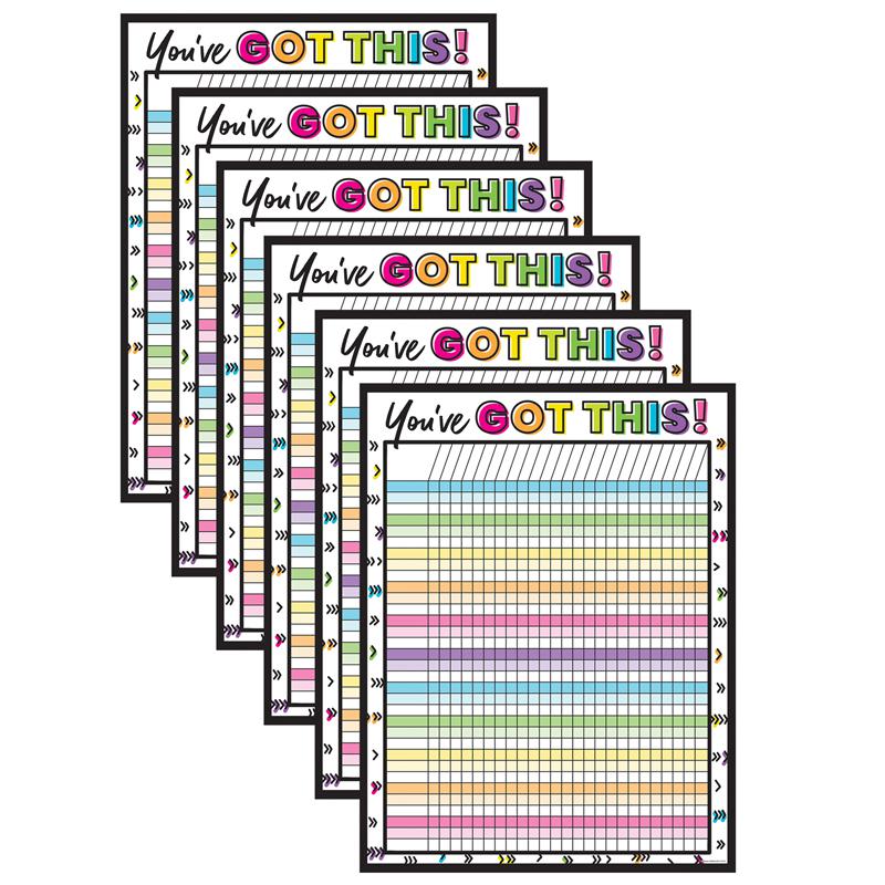 Kind Vibes Incentive Chart, 17" x 22", Pack of 6. Picture 1