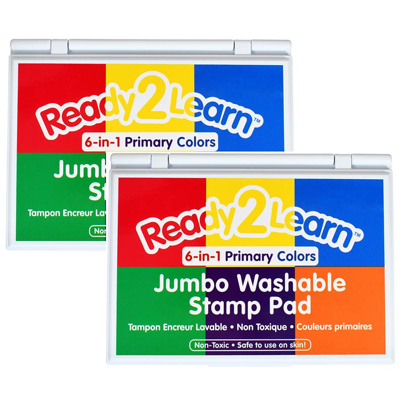 Jumbo Washable Stamp Pad - Black - 6.2L x 4.1W - Pack of 2