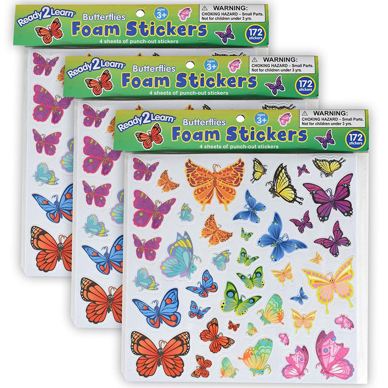Foam Stickers - Butterflies - 172 Per Pack - 3 Packs. Picture 1