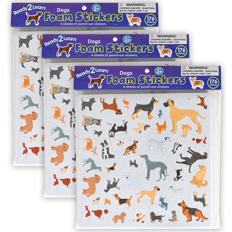 Foam Stickers - Dogs -176 Per Pack - 3 Packs. Picture 1
