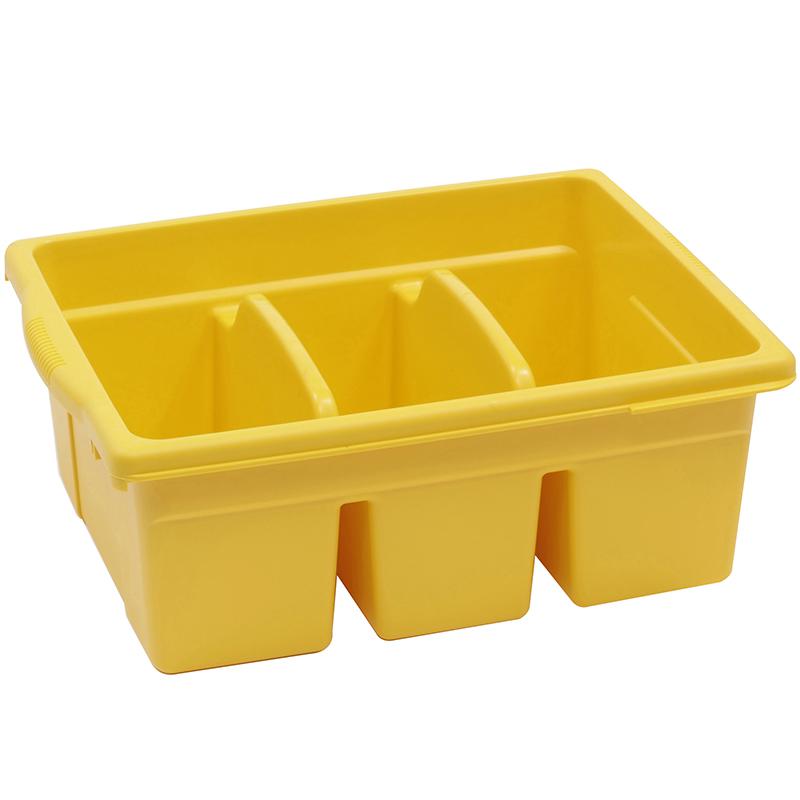 LEVELED READING YELLOW LARGE DIVIDED BOOK TUB. Picture 1