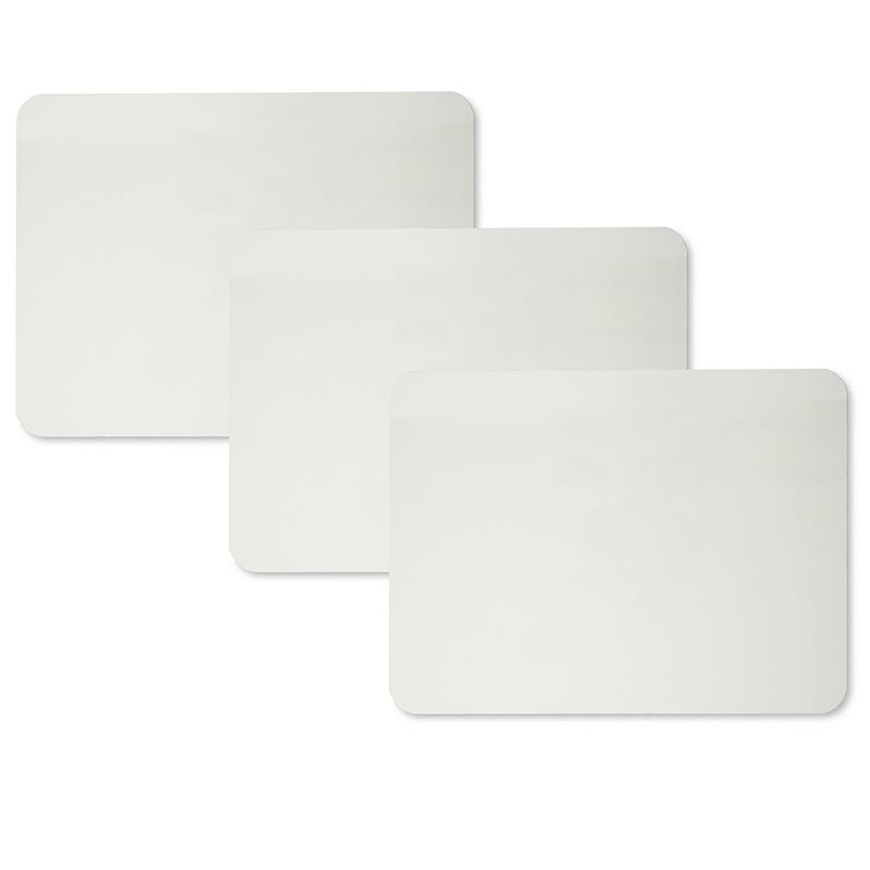 Magnetic Dry Erase Board, Two Sided, Plain/Plain, 9" x 12", Pack of 3. Picture 1