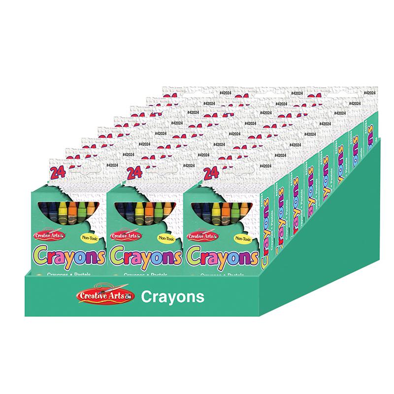 24 BOXES OF 24 CRAYONS ASSTD COLORS. Picture 1