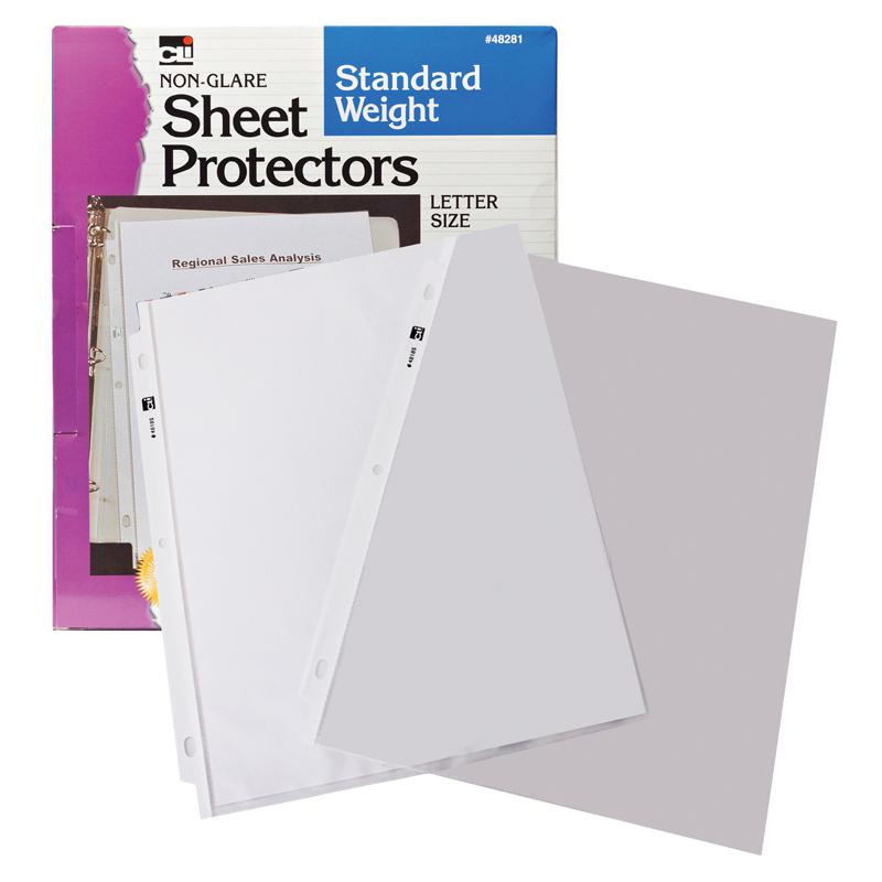 Sheet Protectors Non Glare 100 Box. Picture 1
