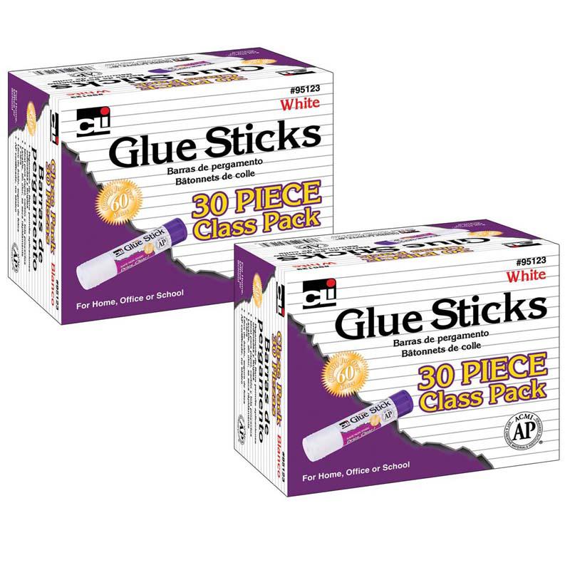 Glue Stick Classpack, .28 oz., White, 30 Per Pack, 2 Packs. Picture 1