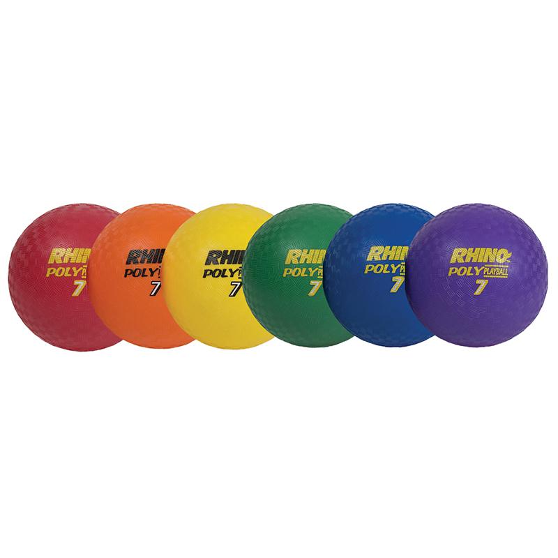 PLAYGROUND BALL SET OF 6 RHINO 7IN. Picture 1