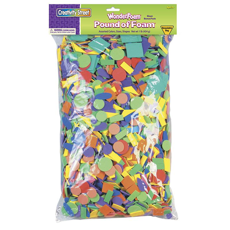 POUND OF FOAM ASSTD SHAPES COLORS AND SIZES. Picture 1