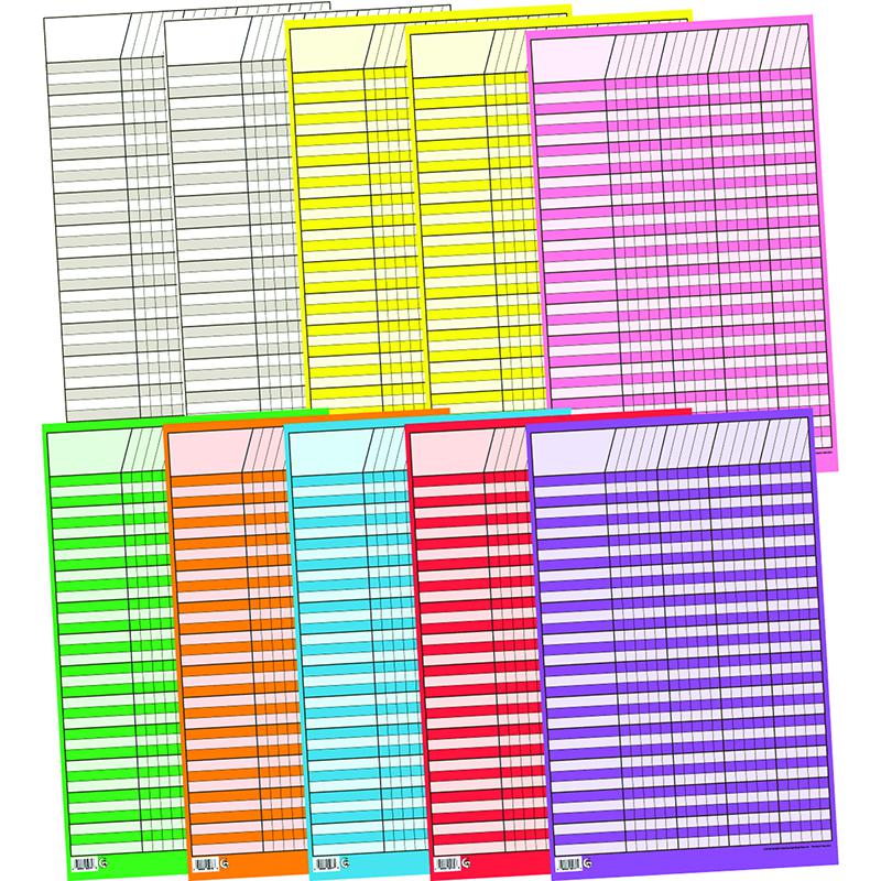 CHART INCENTIVE SMALL 10-PK 14 X 22 10 COLORS. The main picture.