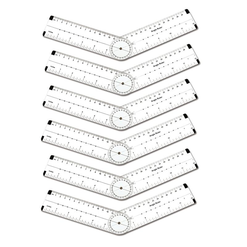 Angle Measurement Ruler, Pack of 6. Picture 1
