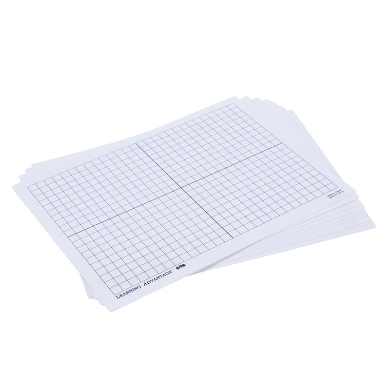XY AXIS DRY ERASE BOARDS SET OF 10. Picture 1