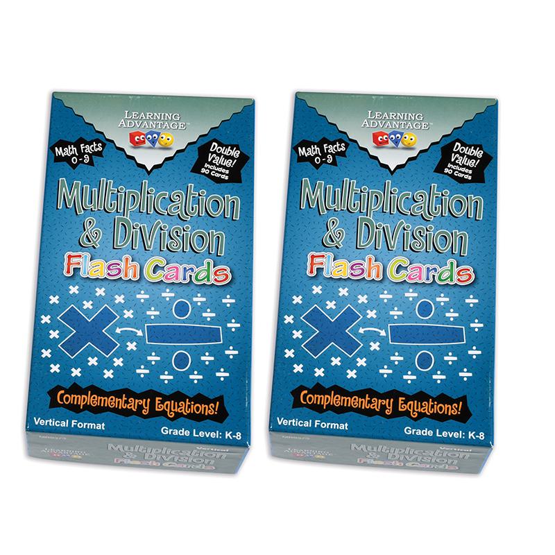 Value Vertical Flash Cards  Multiplication & Division Set - 90 Per Pack, 2 Packs. Picture 1