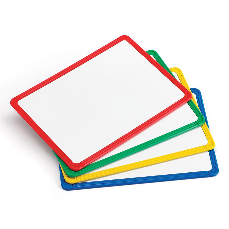 FRAMED METAL WHITEBOARDS SET OF 4 PLASTIC. Picture 1