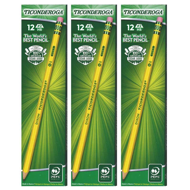 No. 2 Pencils, Pre-Sharpened, 12 Per Pack, 3 Packs. Picture 1