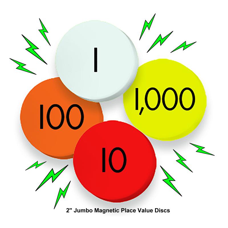 4-VALUE JUMBO MAGNETIC PLACE VALUE DEMONSTRATION DISCS. Picture 1