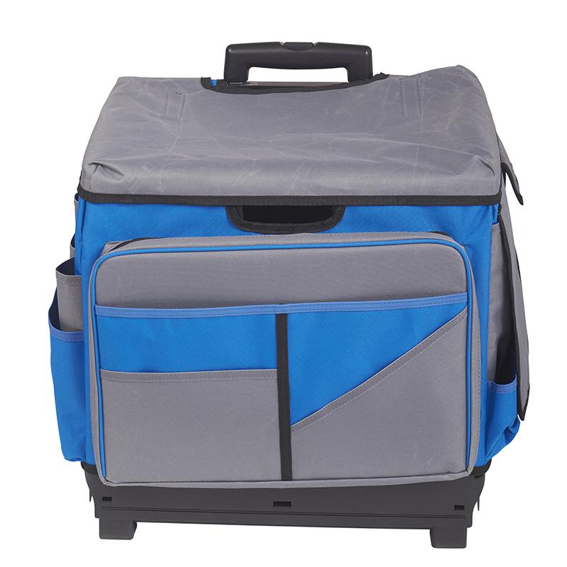 GRAY/BLUE ROLL CART/ORGANIZER BAG. The main picture.