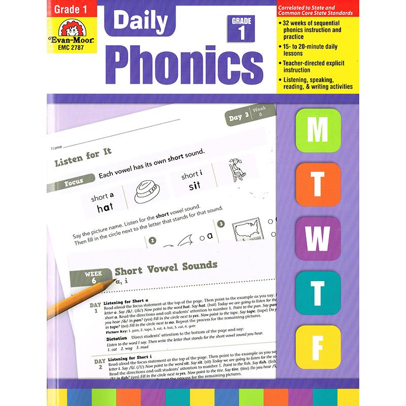DAILY PHONICS PRACTICE GR 1. The main picture.