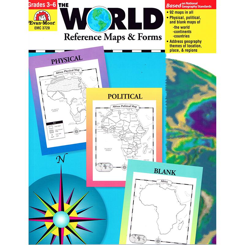 THE WORLD REFERENCE MAPS & FORMS GR 3-6. The main picture.