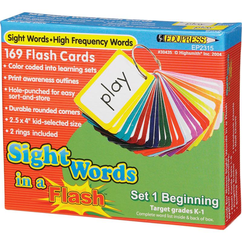 SIGHT WORDS IN A FLASH SET 1 GR K-1 BEGINNING. Picture 1