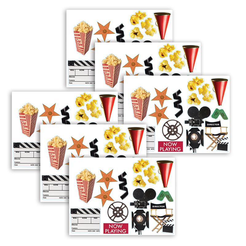 Movie Theme Two Sided Deco Kit, 6 Kits. Picture 1