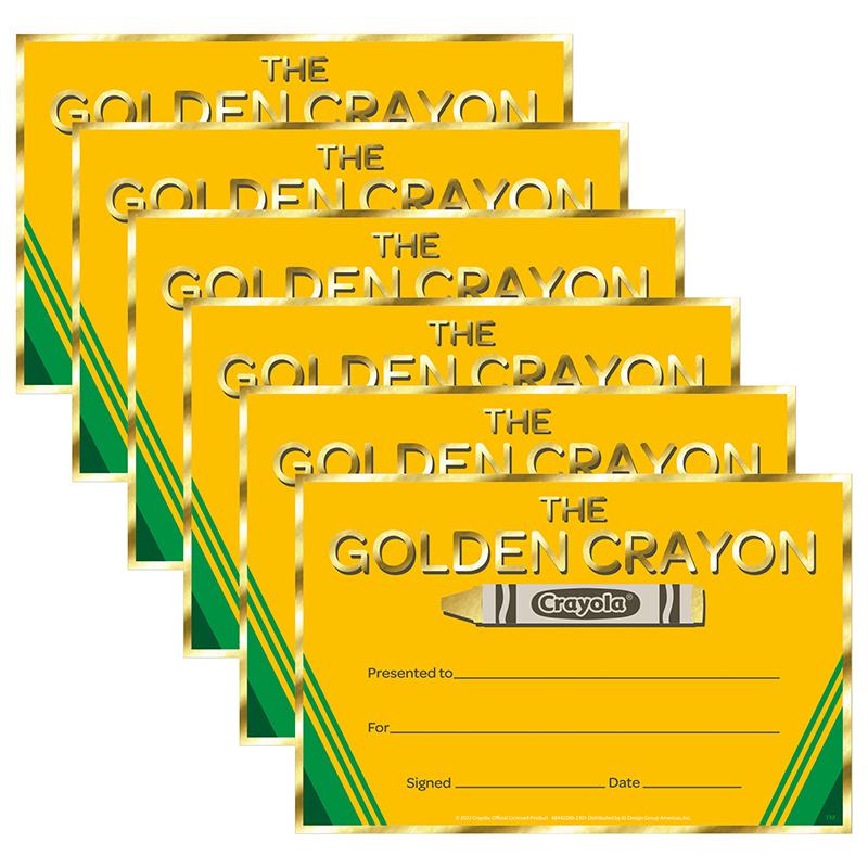 Crayola Gold Crayon Recognition Award, 36 Per Pack, 6 Packs. Picture 1