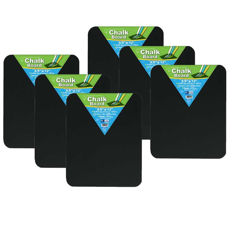 Chalkboard, 9.5" x 12", Black, Pack of 6. Picture 1