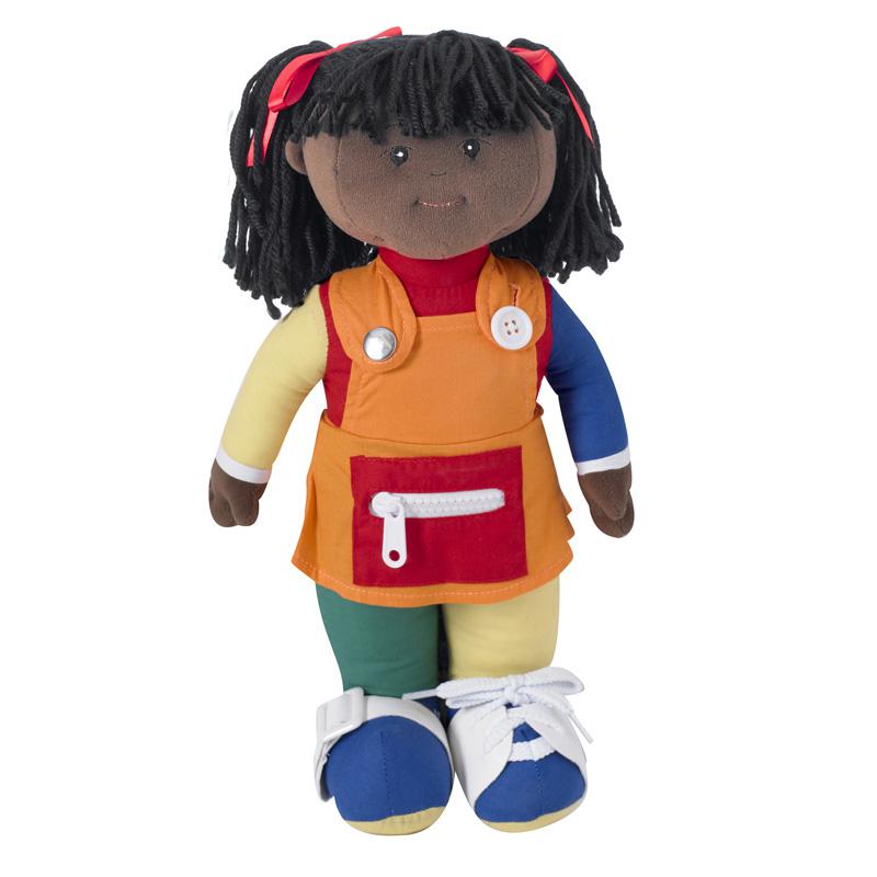 LEARN TO DRESS DOLL BLACK GIRL. Picture 1