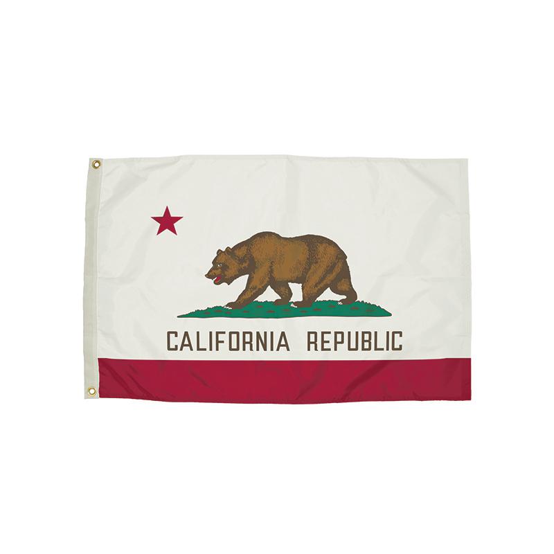 3X5 NYLON CALIFORNIA FLAG HEADING & GROMMETS. Picture 1