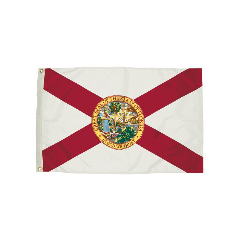 3X5 NYLON FLORIDA FLAG HEADING & GROMMETS. Picture 1