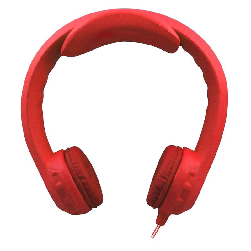 FLEX-PHONES INDESTRUCTIBLE RED FOAM HEADPHONES. Picture 1