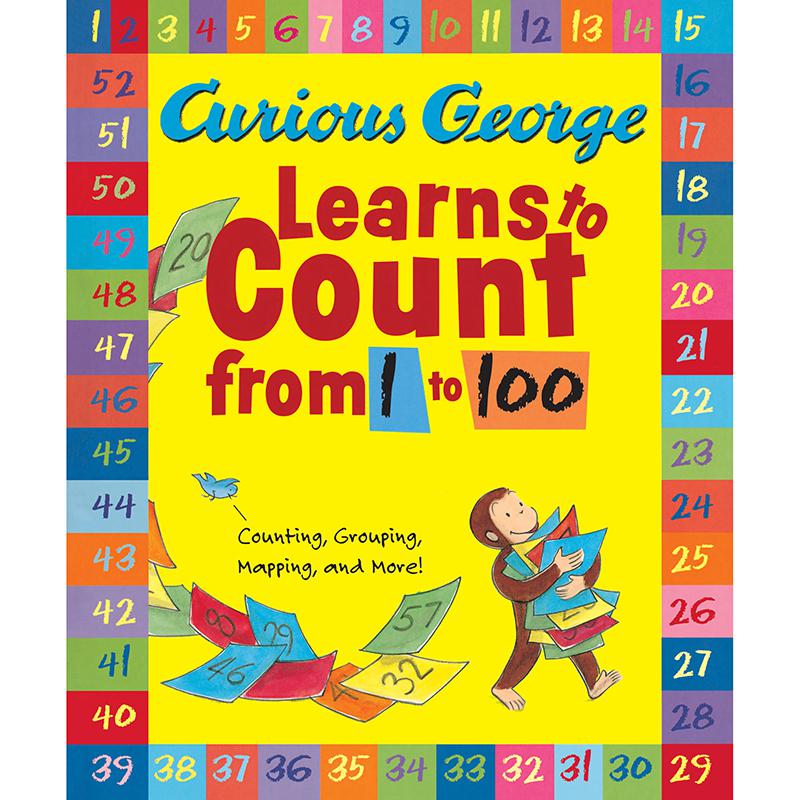 CURIOUS GEORGE LEARNS TO COUNT FROM 1 TO 100 BIG BOOK. The main picture.