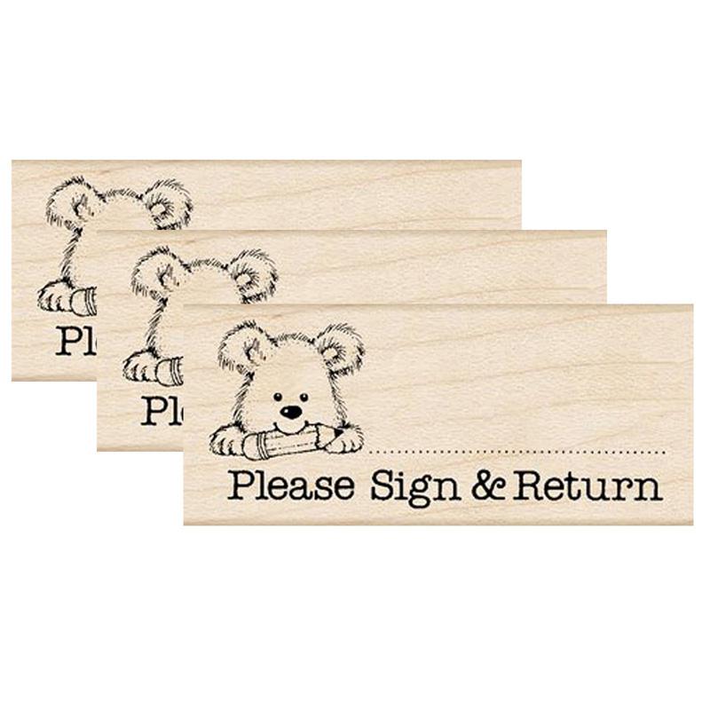 Please Sign & Return Pup Stamp, Pack of 3. Picture 1