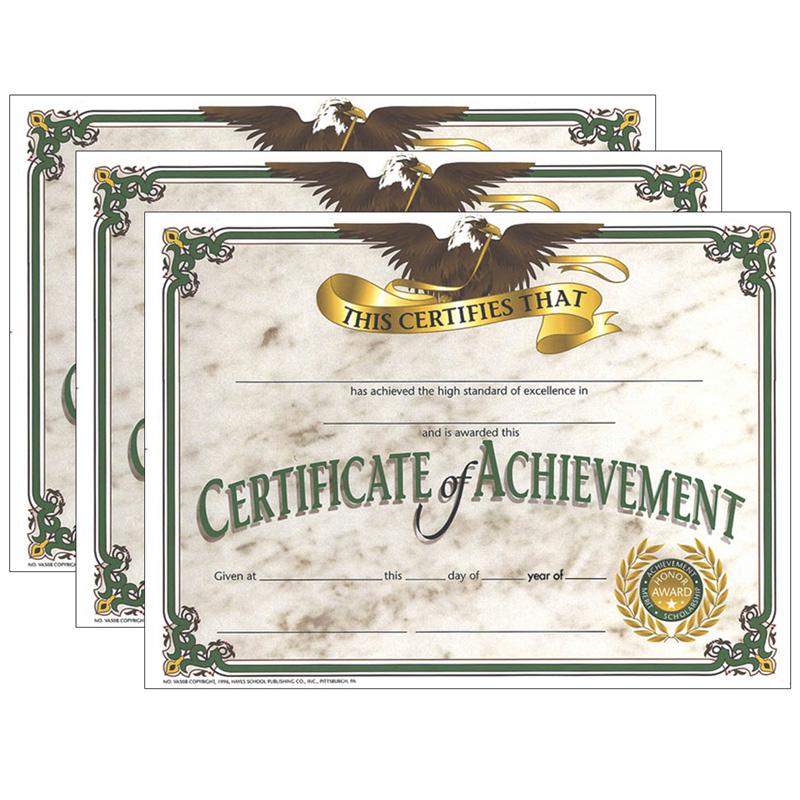 Certificate of Achievement, 30 Per Pack, 3 Packs. Picture 1