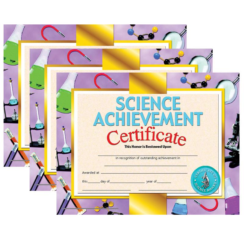 Science Achievement Certificate, 30 Per Pack, 3 Packs. Picture 1