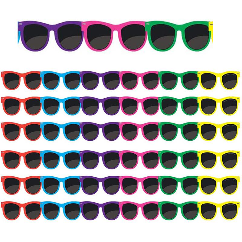 Sunglasses Die-Cut Border, 12 Strips/36 Feet Per Pack, 6 Packs. Picture 1